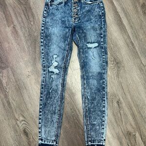 KanCan High Rise Distressed Denim Jeans